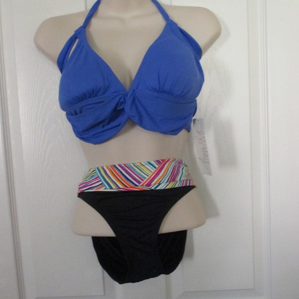 NWT - ANNE COLE 2 pc swimsuit - sz S - MSRP $88.00